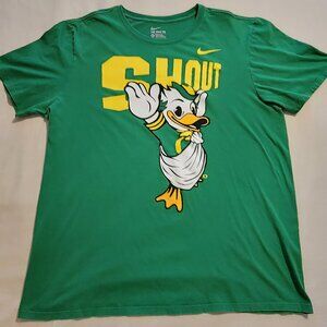 Mens XL Athletic Cut Nike Oregon Ducks Green Puddles T Shirt